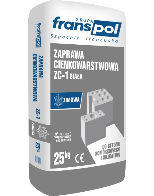 Zdjęcie: Zaprawa cienkowarstwowa ZC-1 zima 25 kg FRANS-POL