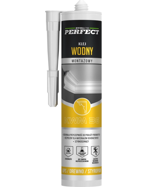 Zdjęcie: Klej wodny montażowy kwm 36 280 ml STALCO PERFECT