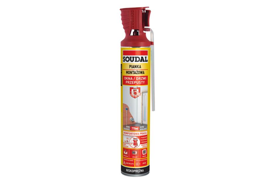 Zdjęcie: Pianka montażowa z aplikatorem Genius Gun 770 ml SOUDAL