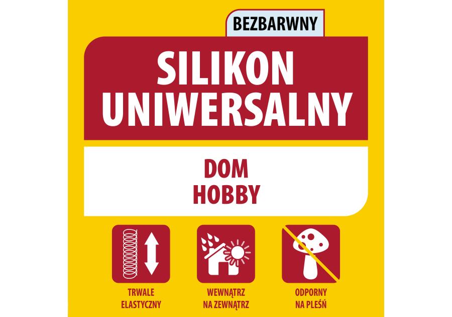 Zdjęcie: Silikon uniwersalny 280 ml bezbarwny SOUDAL