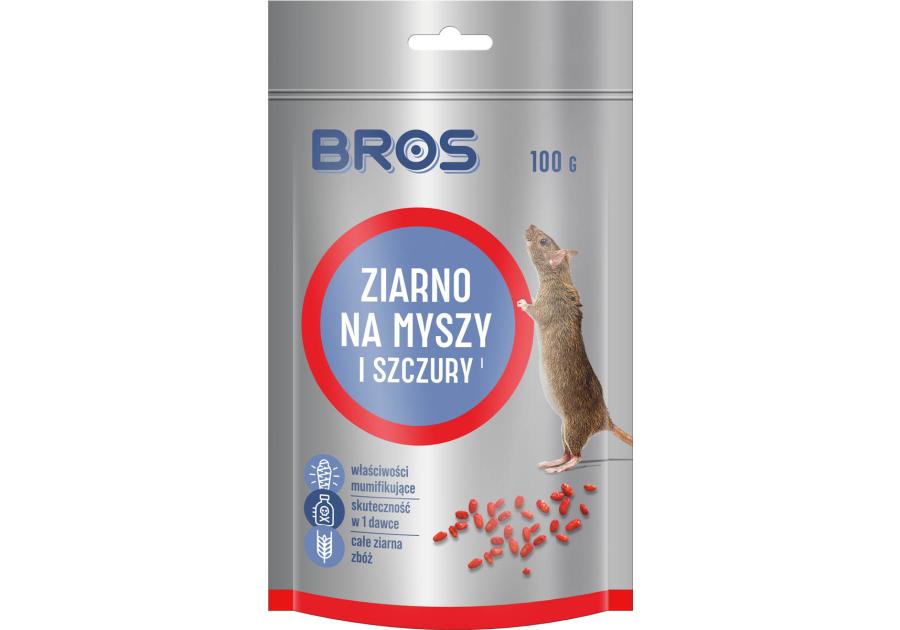 Zdjęcie: Ziarno na myszy i szczury 0,1 kg doypack BROS