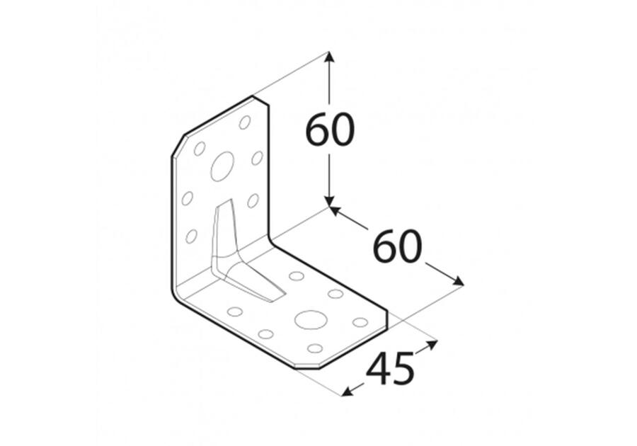 Zdjęcie: Kątownik z przetłoczeniem 6x6x4,5 cm KPL6 DMX