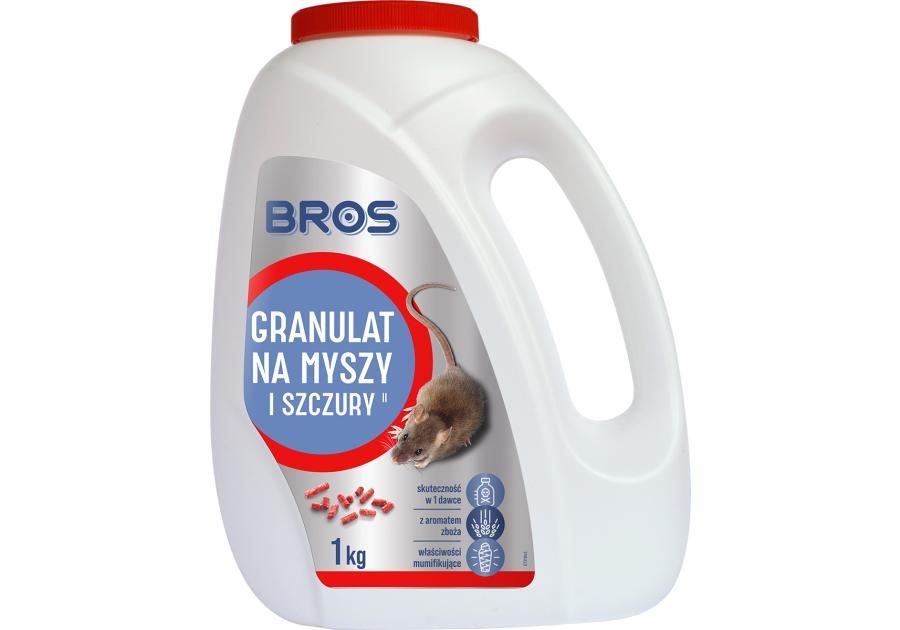 Zdjęcie: Granulat na myszy i szczury 1 kg BROS