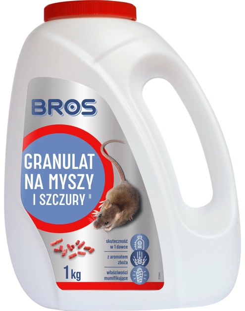 Zdjęcie: Granulat na myszy i szczury 1 kg BROS