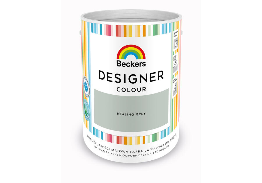 Zdjęcie: Farba lateksowa Designer Colour Healing Grey 5 L BECKERS