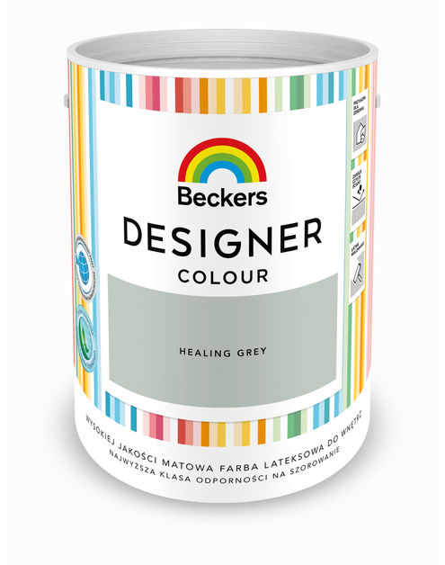 Zdjęcie: Farba lateksowa Designer Colour Healing Grey 5 L BECKERS