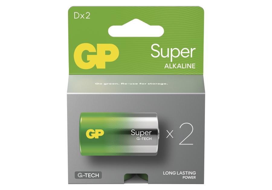 Zdjęcie: Bateria alkaliczna GP SUPER D (LR20) 2PP EMOS