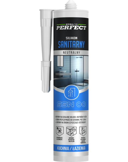 Zdjęcie: Silikon sanitarny neutralny bezbarwny  280 ml STALCO PERFECT