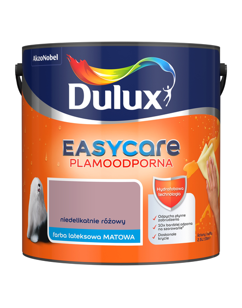 Zdjęcie: Farba do wnętrz EasyCare 2,5 L niedelikatnie różowy DULUX