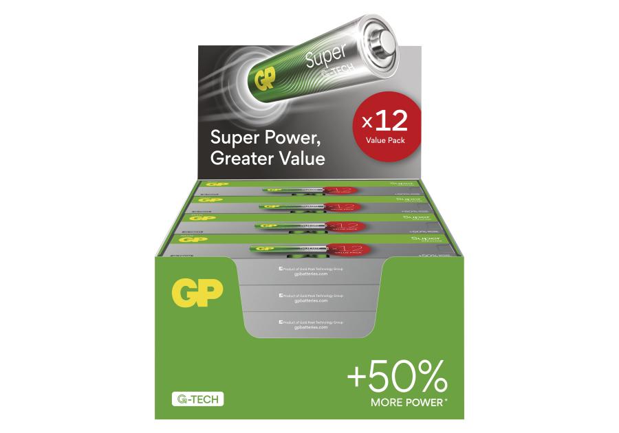 Zdjęcie: Bateria alkaliczna Super AAA LR6 12PP MB GP