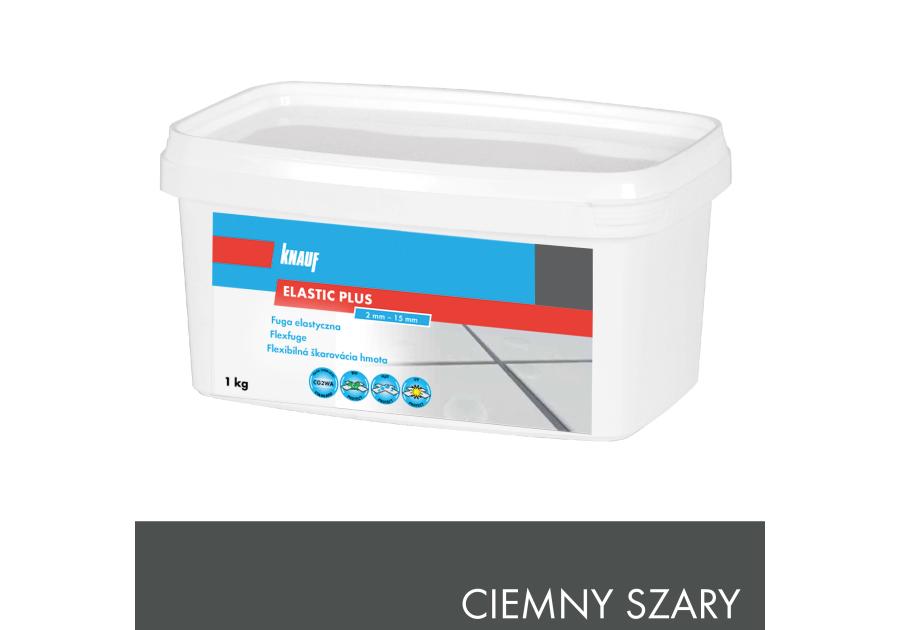 Zdjęcie: Fuga elastyczna Elastic Plus 1 kg ciemny szary KNAUF