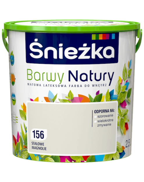 Zdjęcie: Farba do ścian i sufitów stalowe magnolie 2,5 L ŚNIEŻKA