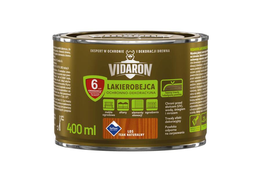 Zdjęcie: Lakierobejca do drewna teak naturalny 0,4 L VIDARON