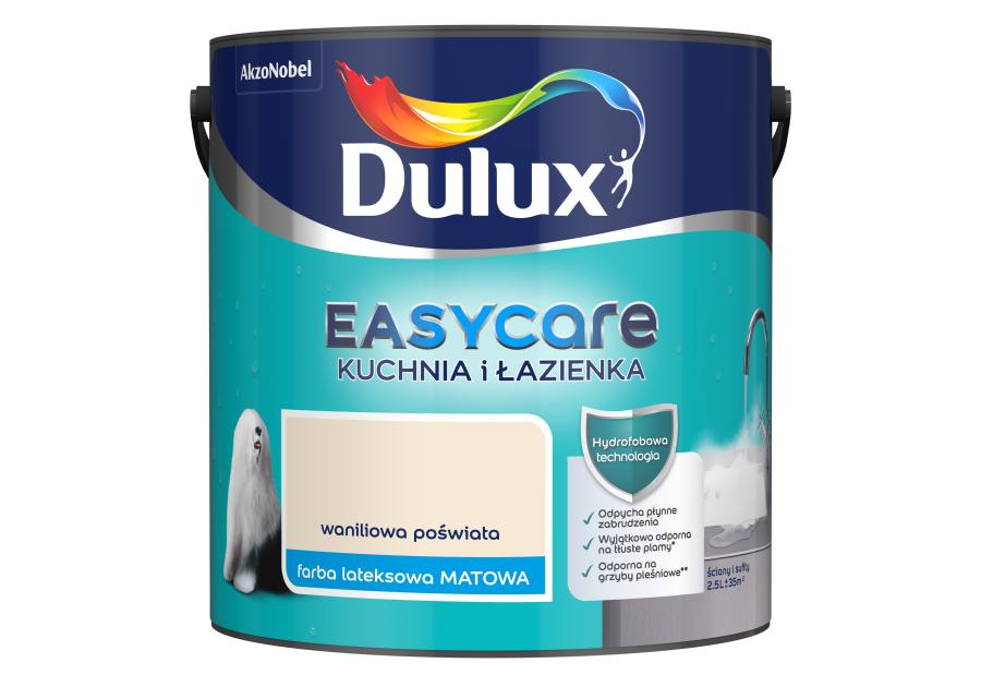 Zdjęcie: Farba do wnętrz EasyCare Kuchnia&Łazienka 2,5 L waniliowa poświata DULUX