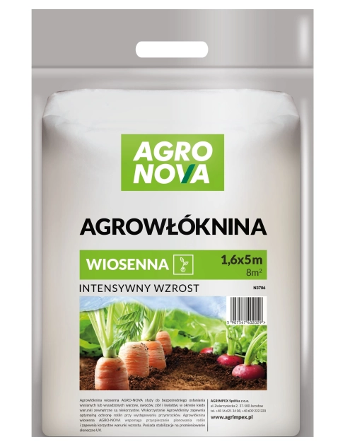 Zdjęcie: Agrowłóknina osłaniająca wiosenna biała 1,6 x 5 m AGRO-NOVA