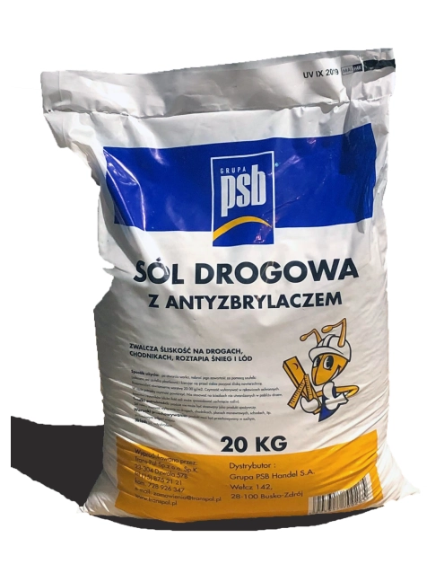 Zdjęcie: Sól drogowa z antyzbrylaczem 20 kg PSB TRANS-PAL