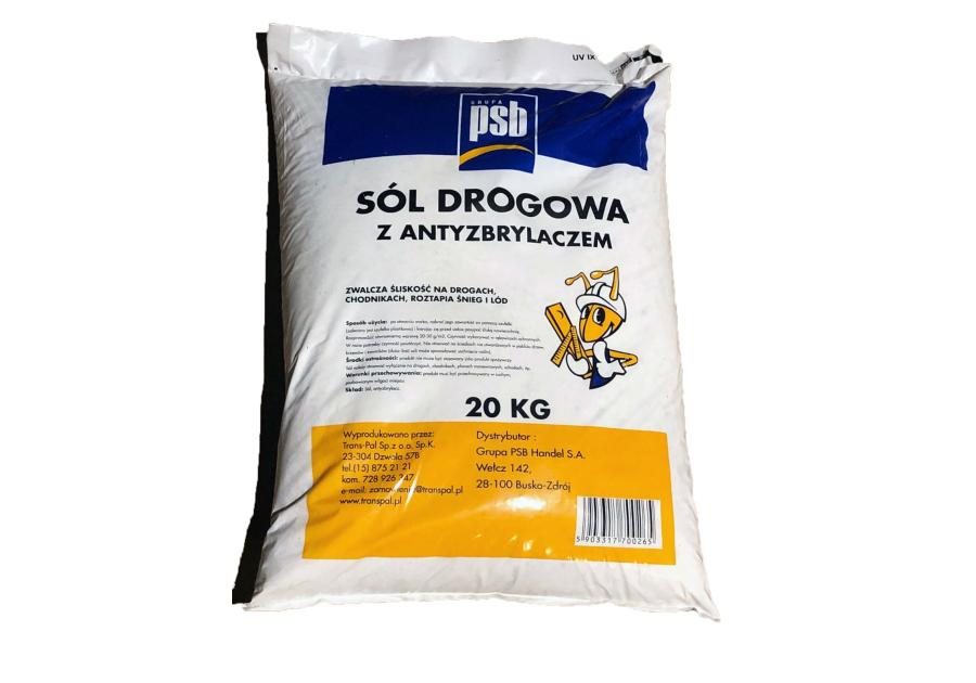 Zdjęcie: Sól drogowa z antyzbrylaczem 20 kg PSB TRANS-PAL