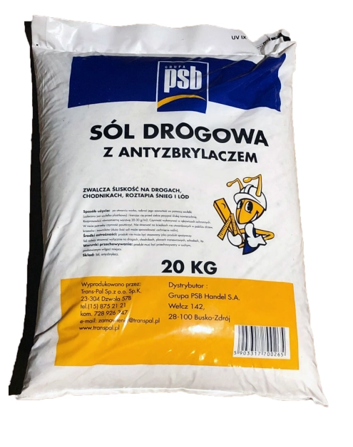 Zdjęcie: Sól drogowa z antyzbrylaczem 20 kg PSB TRANS-PAL