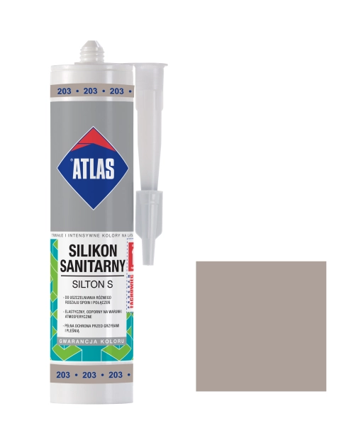 Zdjęcie: Silikon sanitarny Silton S stalowy ATLAS