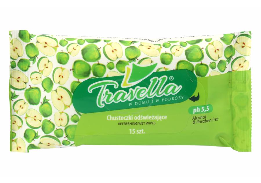 Zdjęcie: Chusteczki odświeżające Fruit 15 szt. TRAVELLA