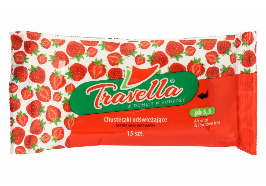 Zdjęcie: Chusteczki odświeżające Fruit 15 szt. TRAVELLA