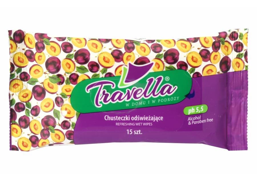 Zdjęcie: Chusteczki odświeżające Fruit 15 szt. TRAVELLA