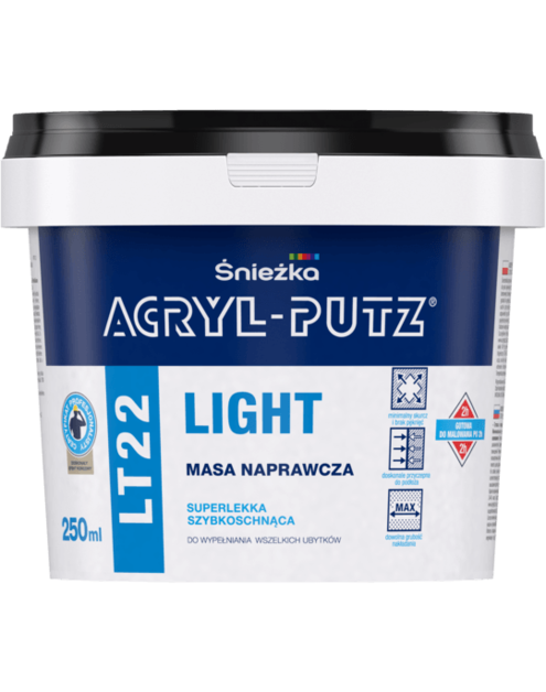 Zdjęcie: Masa naprawcza Acryl Putz light 0,25 L ŚNIEŻKA