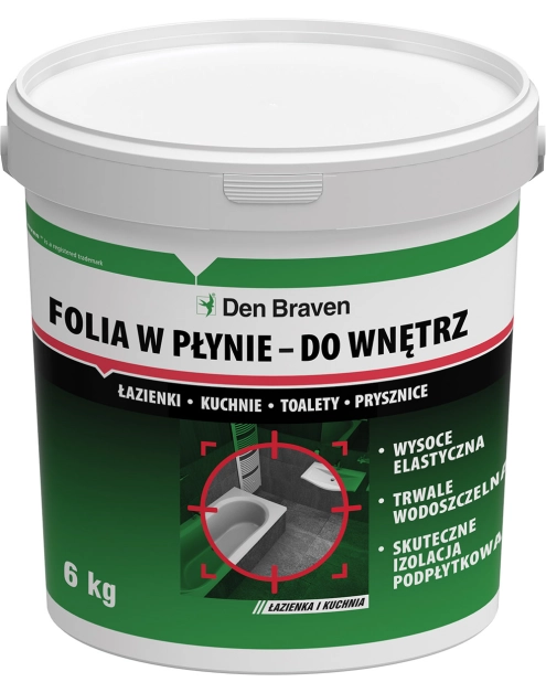 Zdjęcie: Folia w płynie do wewnątrz zielony 6 kg Sanitary Foil DEN BRAVEN