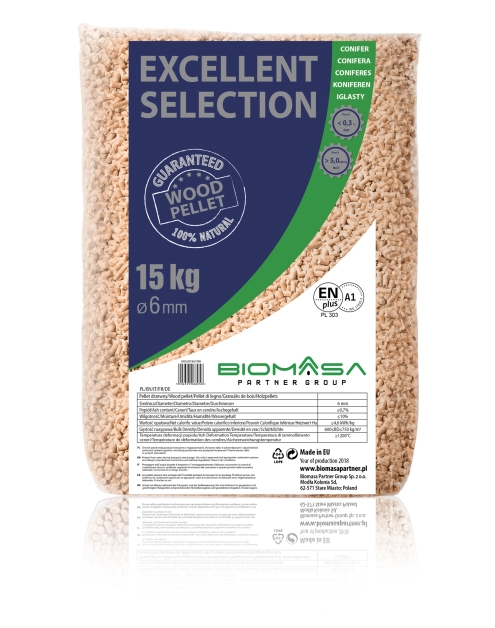 Zdjęcie: Pellet drzewny Excellent Selection 15 kg BIOMASA PARTNER GROUP