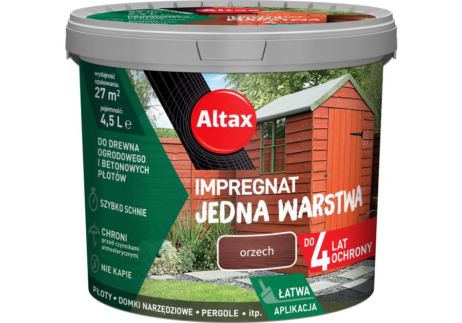 Zdjęcie: Impregnat Jedna Warstwa 4 lata 4,5 L orzech ALTAX