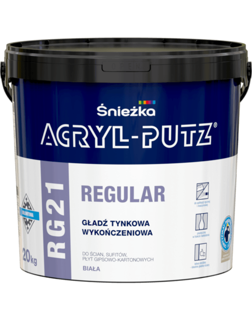 Zdjęcie: Gładź tynkowa Acryl-Putz RG21 Regular 20 kg ŚNIEŻKA