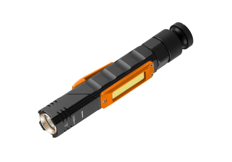 Zdjęcie: Latarka akumulatorowa USB  300 lm 2 w 1 CREE XPE + COB LED NEO