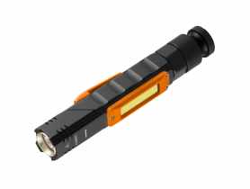 Latarka akumulatorowa USB  300 lm 2 w 1 CREE XPE + COB LED NEO