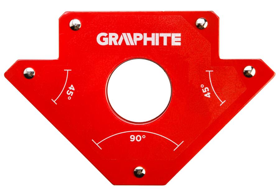 Zdjęcie: Spawalniczy kątownik magnetyczny 122 x 190 x 25 mm, udźwig 34.0 kg GRAPHITE