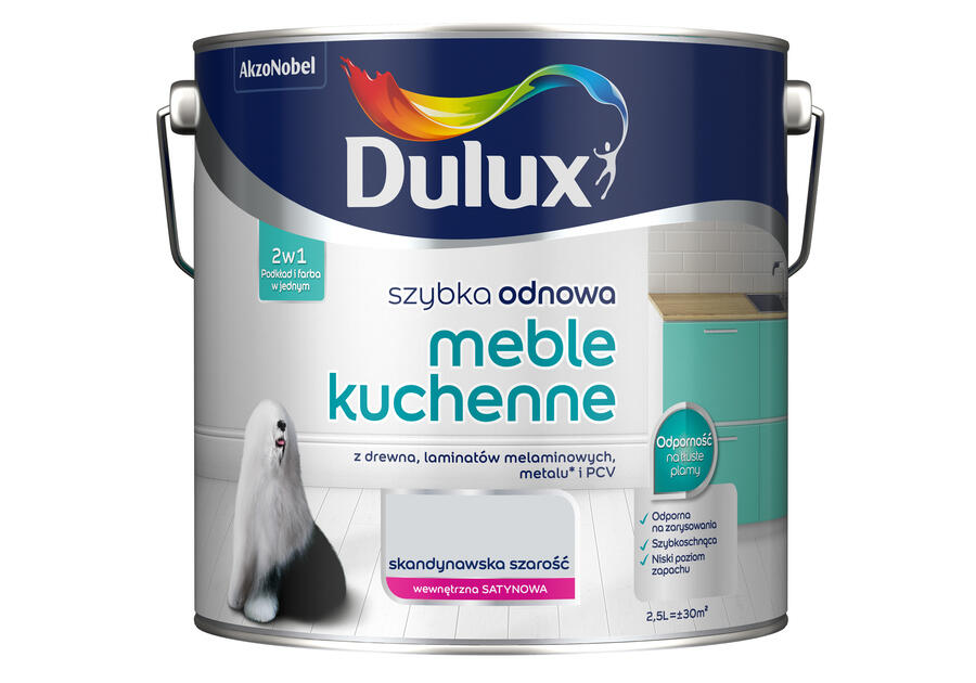 Zdjęcie: Farba Szybka Odnowa Meble kuchenne 2,5 L kremowy beż DULUX