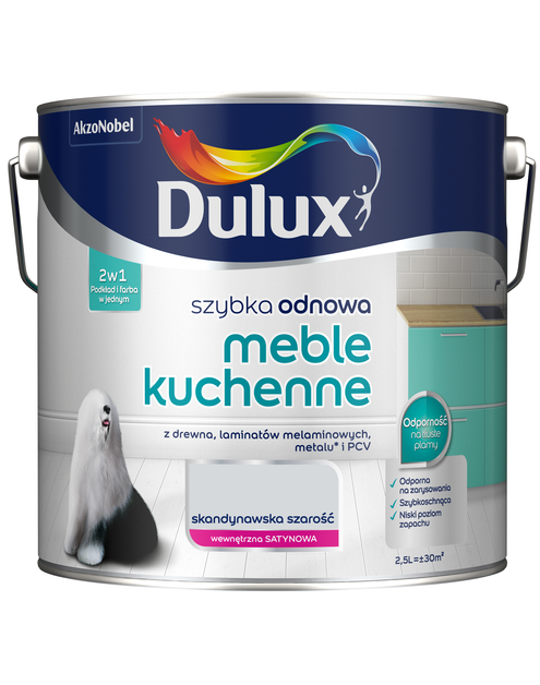 Zdjęcie: Farba Szybka Odnowa Meble kuchenne 2,5 L kremowy beż DULUX