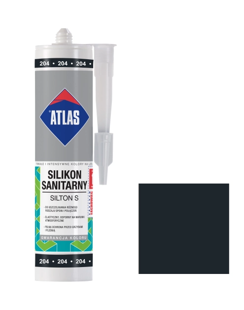 Zdjęcie: Silikon sanitarny Silton S czarny ATLAS