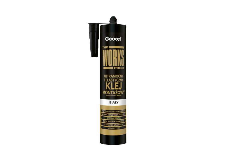 Zdjęcie: Klej montażowy The Works Pro X biały 280 ml GEOCEL