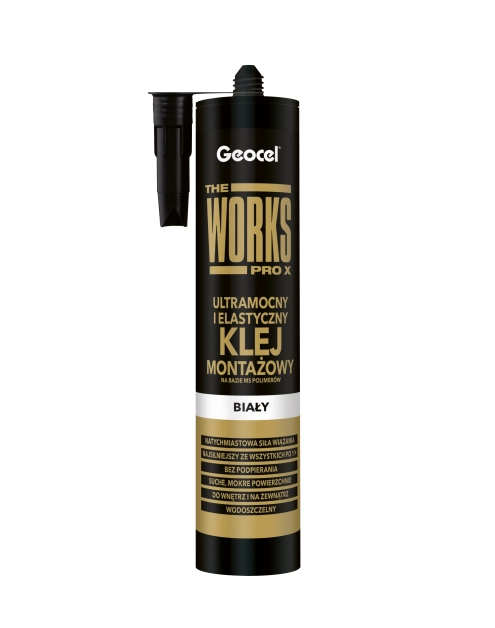 Zdjęcie: Klej montażowy The Works Pro X biały 280 ml GEOCEL