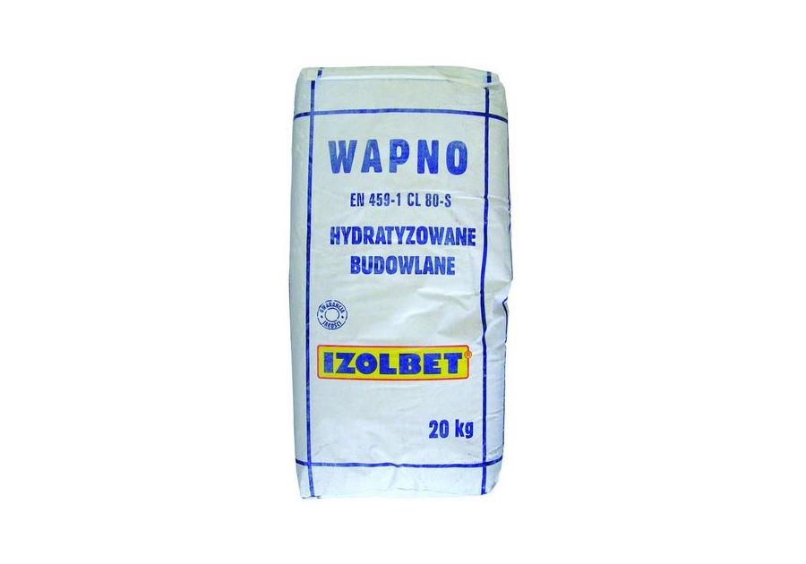 Zdjęcie: Wapno hydratyzowane budowlane cl 80-s 20kg białe IZOLBET