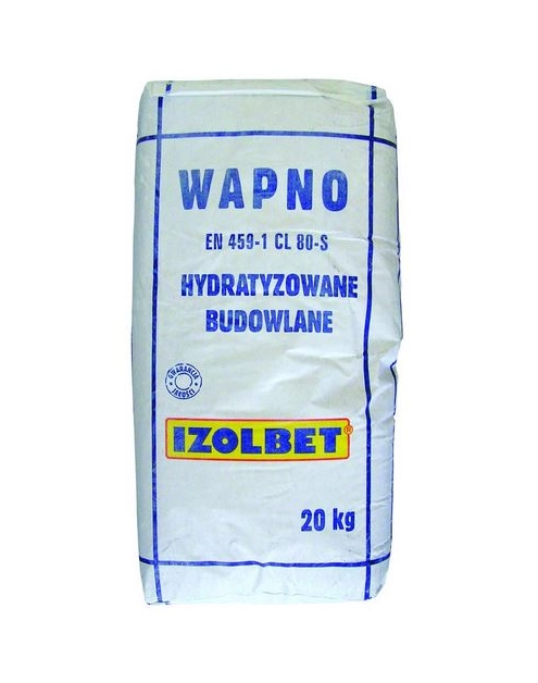 Zdjęcie: Wapno hydratyzowane budowlane cl 80-s 20kg białe IZOLBET