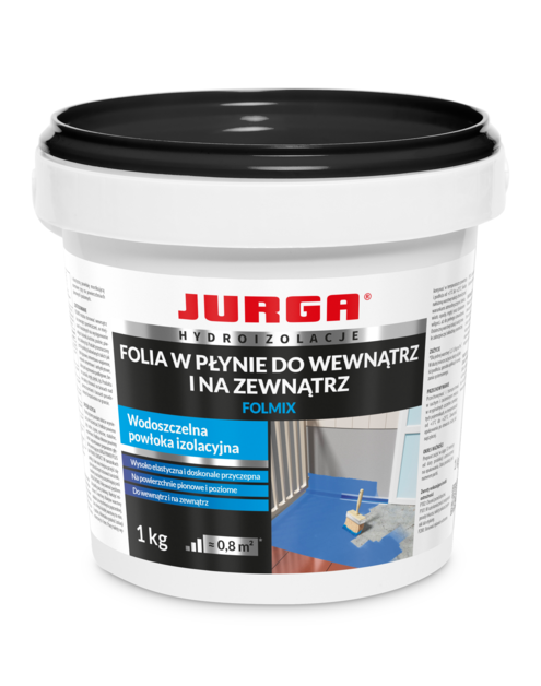 Zdjęcie: Folia w płynie pod okładziny ceramiczne do wewnątrz i na zewnątrz Folmix 1kg JURGA