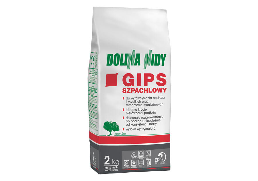 Zdjęcie: Gips szpachlowy 2 kg DOLINA NIDY