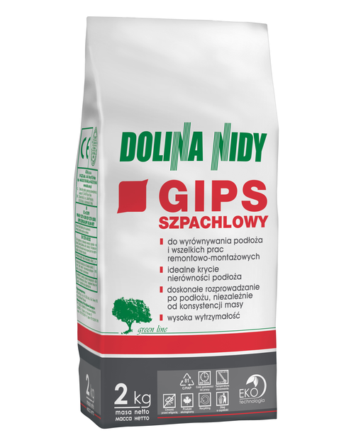 Zdjęcie: Gips szpachlowy 2 kg DOLINA NIDY