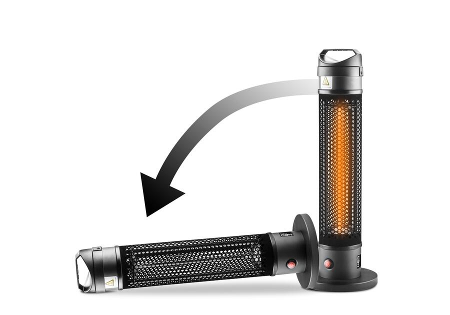 Zdjęcie: Promiennik stojący 1000W, IP44, element grzejny carbon fiber lamp NEO