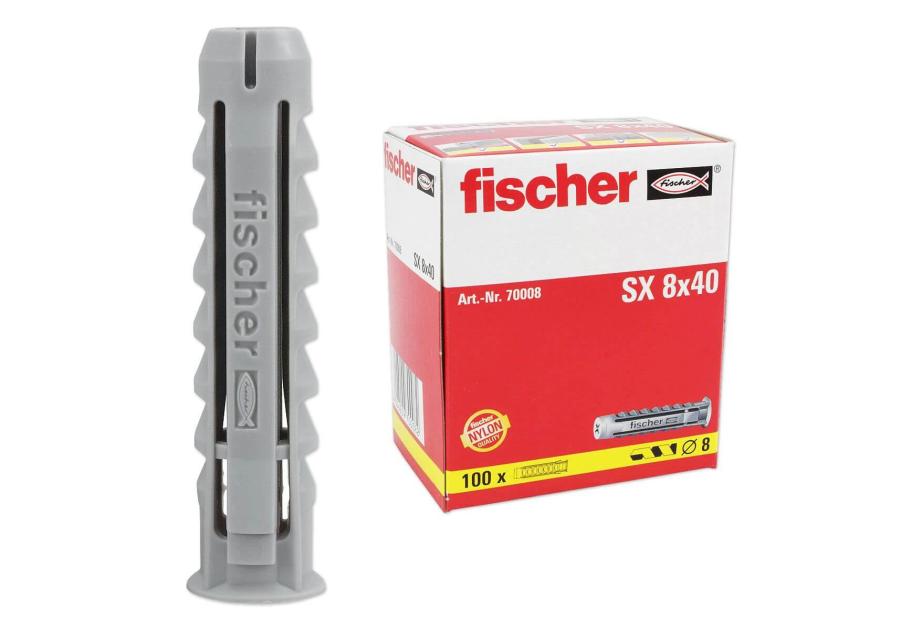 Zdjęcie: Kołek rozporowy uniwersalny Sx 8x40 mm FISCHER