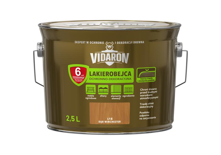 Zdjęcie: Lakierobejca dąb winchester L 18 - 2,5 L VIDARON