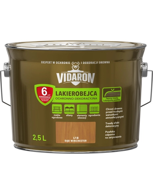 Zdjęcie: Lakierobejca dąb winchester L 18 - 2,5 L VIDARON