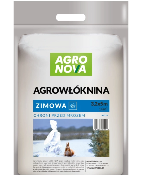 Zdjęcie: Agrowłóknina osłaniająca zimowa biała 3,2 x 5 m AGRO-NOVA