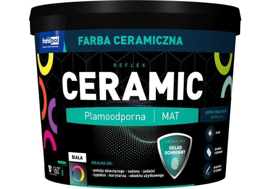 Zdjęcie: Farba Ceramiczna Reflex Ceramic 10 L FRANSPOL